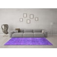 thumbnail image 3 of Ahgly Company Indoor Square Persian Purple Bohemian Area Rugs, 3' Square, 3 of 4
