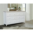 thumbnail image 2 of International Concepts Solid Wood Adult Bedroom Dresser with 6 Drawers, White, 2 of 9