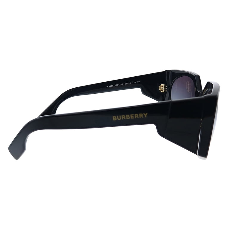 Burberry BE 4306 Plastic Womens Oval Sunglasses Black 60mm  display picture 2