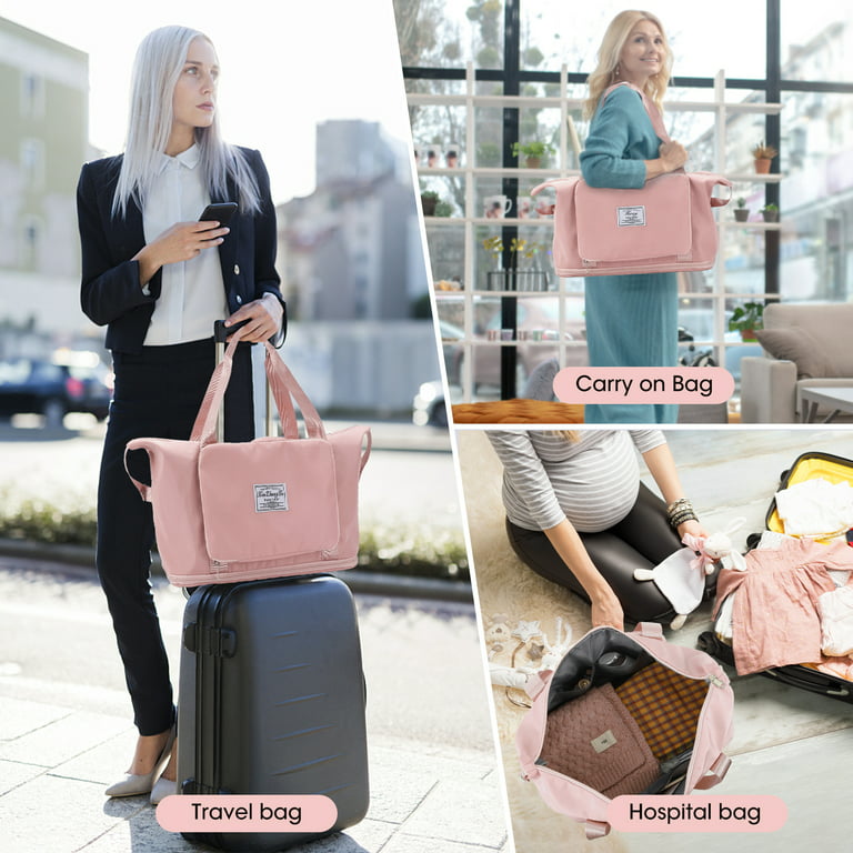 Leather Tote With Trolley Sleeveleather Bag With Luggage 