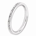 thumbnail image 3 of 925 Sterling Silver Stackable Expressions Rhodium Channeled Ring Size: 10; for Adults and Teens; for Women and Men, 3 of 5