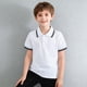 thumbnail image 4 of Odeerbi Chicos Niñas Algodón Golf Camisas Botón de La Solapa Manga Corta Uniforme de La Escuela Camisas de Tenis, 4 of 8