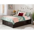 thumbnail image 2 of Leo & Lacey Solid Wood Urban Full Storage Platform Bed in Espresso, 2 of 7