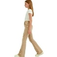 thumbnail image 6 of Cowsor Big Kids Girls Spring Fall Solid Heart Embroidered Slim Fit Stretch Flare Jeans Washed Fashion Denim Trousers For 6-13 Years Old, 6 of 6