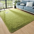 thumbnail image 4 of Lochas Fluffy Rugs Soft Shag Area Rug for Living Room Bedroom Kids Room Floor Mat,6'x9',Grass green, 4 of 8