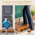 thumbnail image 5 of Wooden Step Stool, 6.5" One Step Stool, Non-Slip Outdoor Steps, Heavy Duty Wooden Platform Mobility Step, Half Steps for Seniors Adults with Bad Knee (6.5" Height), 5 of 15