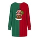 thumbnail image 3 of WILLBEST Sudadera Informal de Mujer con Estampado Navideño Interesante En Bloques de Color Verde y Rojo, Cuello Redondo, Manga Larga y Sin Capucha Chica​​, 3 of 4