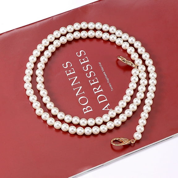 HeroNeo Faux Pearl Bead Handle Handbag Purse Chain Bag Shoulder Strap Belt Replacement