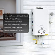 TCFUNDY 4.8 GPM 18L Tankless Water Heater LPG Liquid Propane Gas Instant Hot Boiler with Digital Display