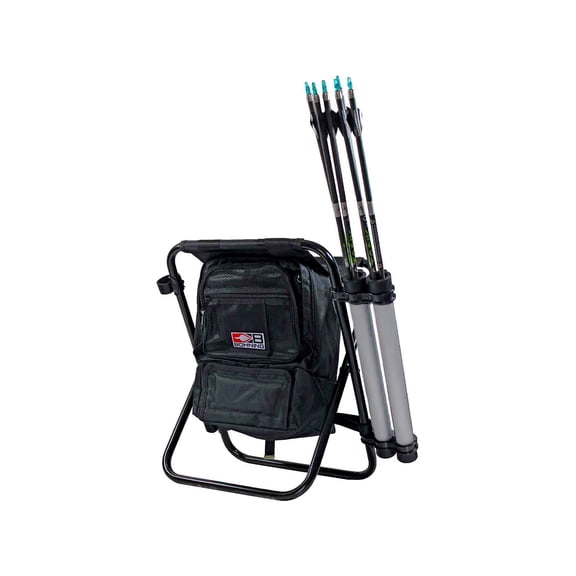 Bohning Shooters Stool with Arrow Tubes/Umbrella Holder Black