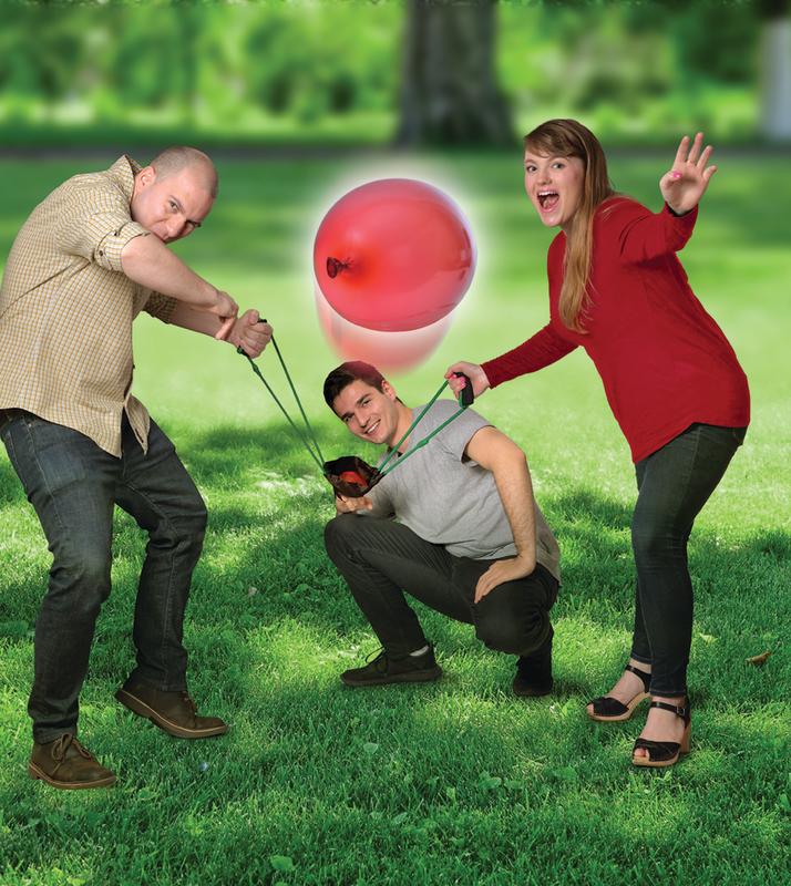 Water Balloon Slingshot Launcher 3 Person Outdoor Fun Toy Comes With 50