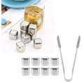 thumbnail image 2 of 8pcs Reusable Ice Cubes For Drinks, Stainless Steel Reusable Ice Cube Stainless Steel Ice Cube Mould Mirror Gloss With Clip Box Reusable For Drinks Whiskey, 2 of 5