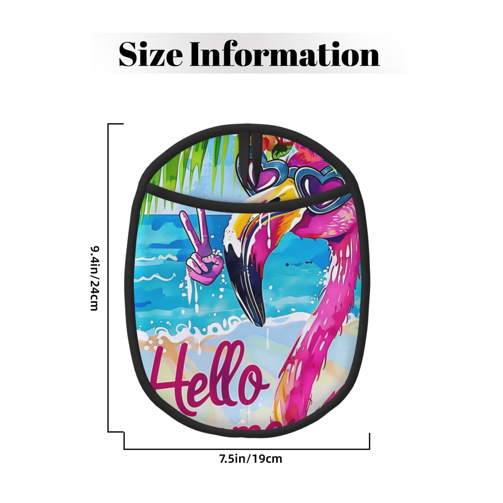 Naloa Tropical Flamingo Summer Silicone Pot Holders, Oven Mitts Heat Resistant Hot Pads, Non Slip Pot Holder for Kitchen Baking and Cooking 9.4 x 7.5 Inches