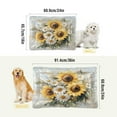 thumbnail image 4 of Qxltty Sunflowers and Daisies Ped Pad Wear-resistant and Hard to Bite Through Sleeping Pad for Small Medium Large Dogs Winter Pet Bed 36×24in, 4 of 6