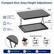 Uncaged Ergonomics CHANGEdesk Mini Compact Standing Desk Converter, 27.5 x 19.5 in., 4 Heights, Fully Assembled, Black