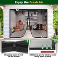 thumbnail image 5 of Single Garage Door Screen Kit, 8x7Ft Magnetic Mesh Screen for Garage Opening 1 Car, Garage Net Cover, Sturdy Fiberglass Magic Curtain Outdoor for Patio, Porch, Window to Keep Bugs Out, Black, 5 of 5