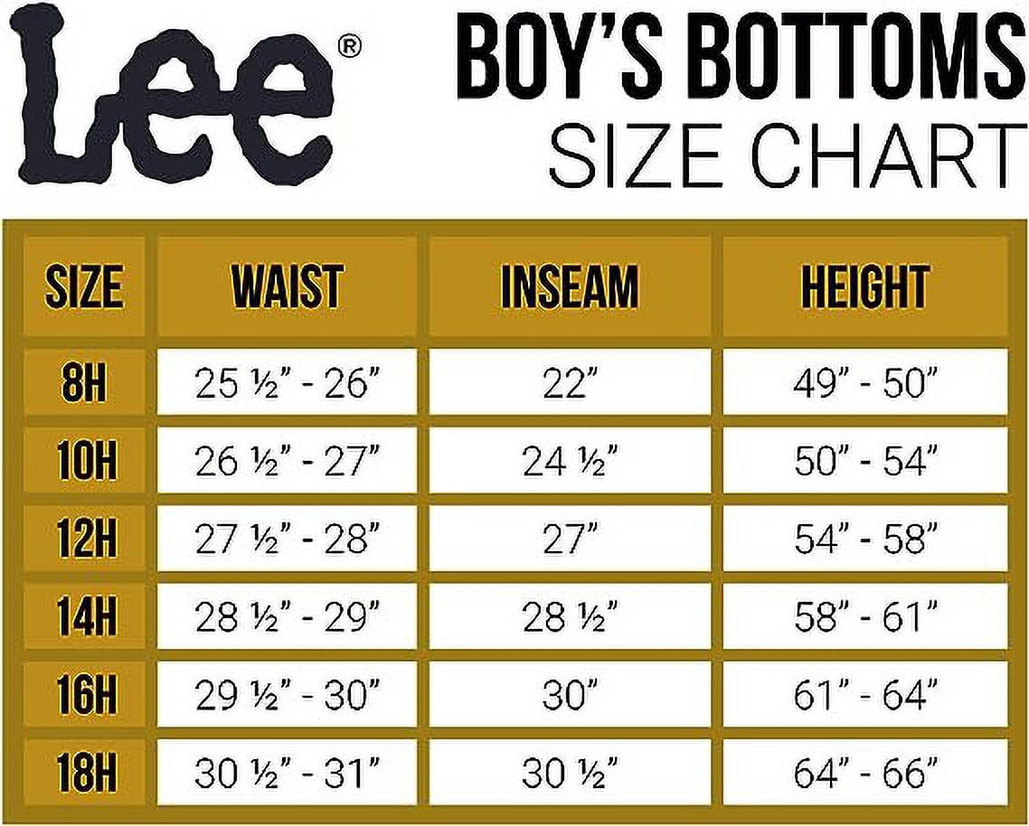 Lee Boys’ Premium Straight Fit Denim Jeans - Ultra Stretch Casual Pants for Boys (8-18 Husky)