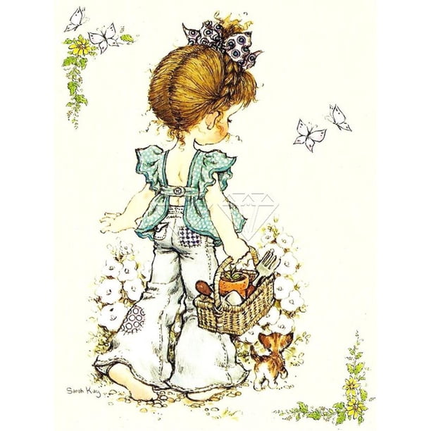 5D Diamond Painting Kit Cartoon little girl Full Square&Round Diamond embroidery Cross stitch Diamond mosaic Paint home decorSquare Drill 20X25 Gao Jinjia LED