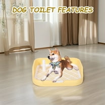 PAMINGONO Dog Toilet Portable Pet Toilet PP Yellow 1Pack