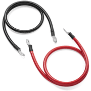Spartan Power 8 Foot 4 AWG Battery Cable Set Four Gauge Wire Made in America 8 FT with 5/16 Ring Terminals