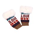 thumbnail image 3 of qolati Women's Gloves & Mittens Winter Fingerless Gloves for Women Cute Cable Knit Gloves Lightweight Faux Fur Thumbhole Stretchy Wrist Sleeves, 3 of 3