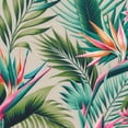 thumbnail image 6 of PIKWEEK Round Tablecloth for Picnic Dining Kitchen Farmhouse Decorative Beach Cheerful Tropical Dark Green Leaves of Palm Trees and Flowers White, 6 of 8