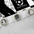 thumbnail image 5 of Feelyou Teens Football Athlete Black Out Curtains, Modern Soccer Game Curtains Pack of 2 (42x63 Each), Fashion Patchwork Plaid Bedroom Curtains, Living Room Curtains Decor, 5 of 7