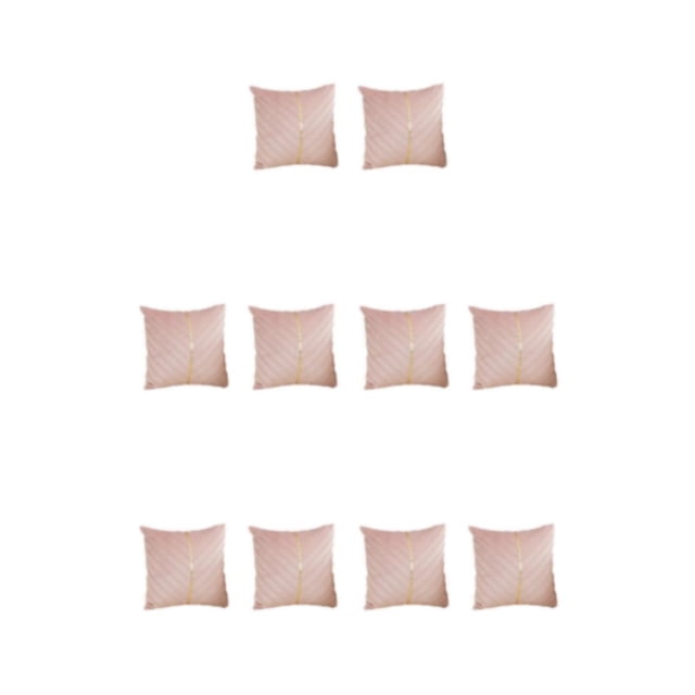 Baohd 2pack/lot Symmetrical Gold Thread Velvet Cushion Cover And Fashionable Sofa Home Decor Pillow Case Polyester pink 5Set