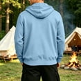 thumbnail image 7 of VBVC Men's Full Zip Up Sweatshirt with Pockets , Fall Winter Long Sleeve Hooded Jacket For Men, Light Blue , S-3XL, 7 of 7