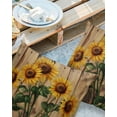 thumbnail image 3 of Outdoor Waterproof Pillow Covers Pack of 2, Summer Watercolor Flowers Retro Sunflower Wood Grain Decorative Throw Pillowcases Cushion Covers for Garden Patio Tent Sofa Couch, 16x16 inch, 3 of 8