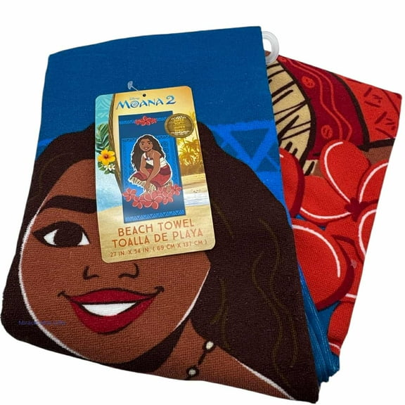 Moana Plumeria Beach Bath Pool Towel 27 in x 54 in for Kids and Adult