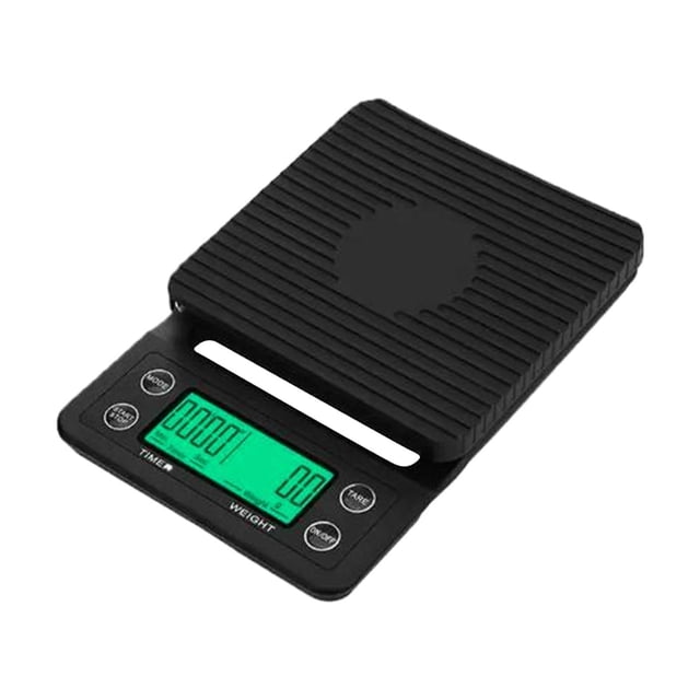 Báscula de café Báscula de cocina con sincronización 5kg/0,1G báscula electrónica de pesaje de granos para alimentos (G/ml,,G,lb,ml) para hornear en