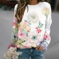 thumbnail image 6 of ZICTH Hoodies for Women Trendy Fall Fashion Casual Crewneck Long Sleeve Pullover Floral Print Sweatshirts Blouses Sweatshirts Women, 6 of 6