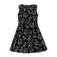 thumbnail image 4 of FOR U DESIGNS Cute Dog Sleeveless Dress for Teen Girls Summer Round Neck Tank Midi Dresses for Home/Party/Beach 13-14 Years Old Kids Twirly Sundress Black Tank Sundress, 4 of 6