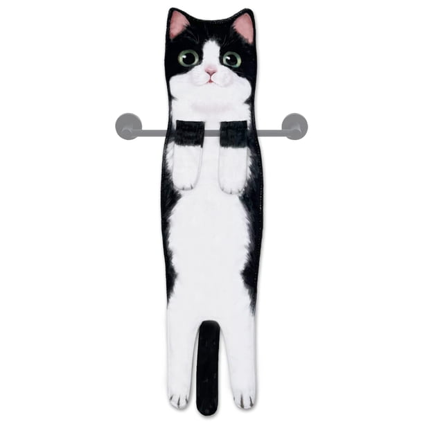 Toallas de mano Hawgiman Cute Cat de secado rápido para baño y cocina