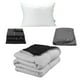 thumbnail image 1 of Edredón Dos vistas Individual Rogga Negro - Gris Perla + Protector Rogga + Sábanas Royal + Almohada Royal, 1 of 7