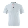 thumbnail image 1 of ylioge Graphic Tees for Men Short Sleeve Golf Shirts Casual Pullover Button Stand Collared Solid Color Comfort Athletic Workout Tshirts Tops, 1 of 4