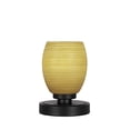 thumbnail image 1 of Toltec 51-MB-625 Luna Accent Table Lamp Shown In Matte Black Finish With 5" Cayenne Linen Glass, 1 of 1
