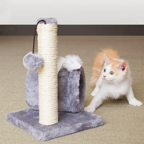 Rascador para Gatos, Juguetes de Bolas Interactivos, Túneles, Alfombras de Tubo, Sofá, Poste de Gato para Rascar para , GRIS Yinane Almohadillas para rascar gatos