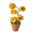 thumbnail image 3 of Adorno de flores artificiales tejidas a mano para interiores, ideal para decorar dormitorios y salas de estar. Amarillo, 3 of 9