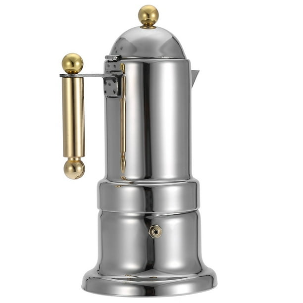 LYUMO Stainless Steel Moka Pot Stovetop Espresso Coffee Maker with Safety Valve 4 Cups,Moka Pot