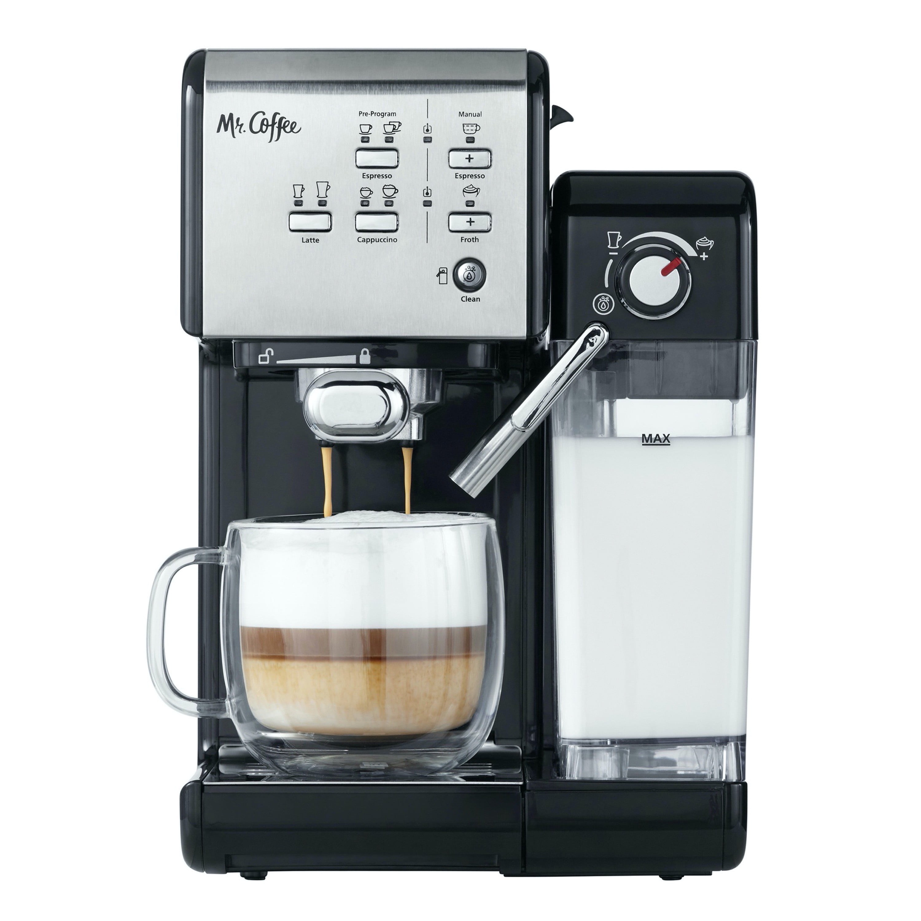 Mr. Coffee® One-Touch CoffeeHouse Espresso and Cappuccino Machine, Black