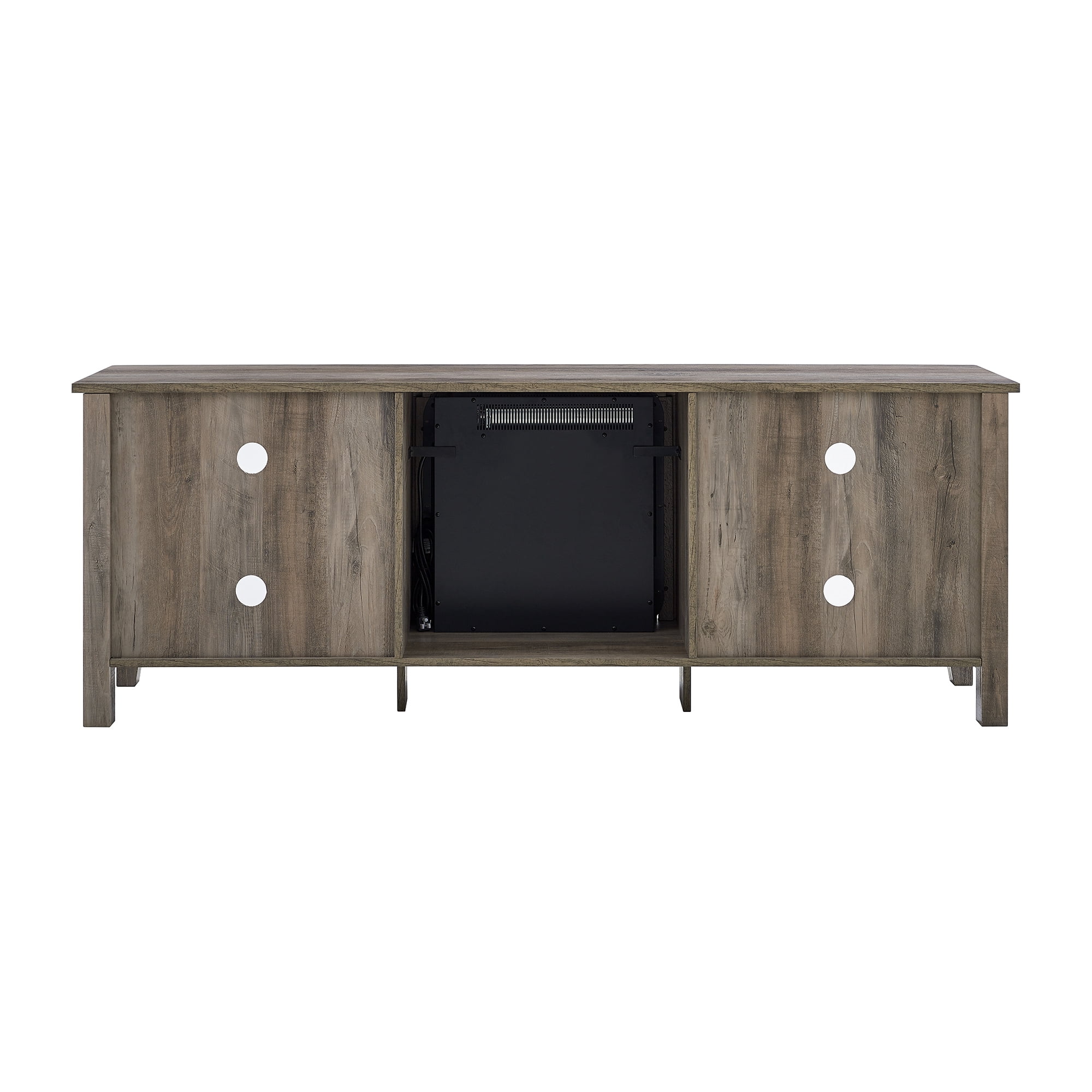 Manor Park Transitional Electric Fireplace TV Stand, Grey Wash