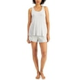 thumbnail image 1 of Alfani Piping Trim Tank Shorts Paja Pearl Grey (X-LARGE), 1 of 2