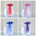 thumbnail image 5 of Chair Sashes Stretch Bow Knot Elastic Chair Bows With Organza Ribbon For Wedding Banquet Birthday Hotel Party Decoration Supplies, 5 of 9