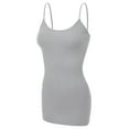 thumbnail image 2 of Essential Basic Women Basic Built In Bra Spaghetti Strap Layering Cami Top Tank - Junior Size, 2 of 5