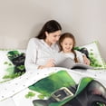 thumbnail image 5 of Feelyou Cat Kitten Queen Comforter Set, St. Patrick's Day Shamrock Bedding Set, 3pcs, 5 of 8