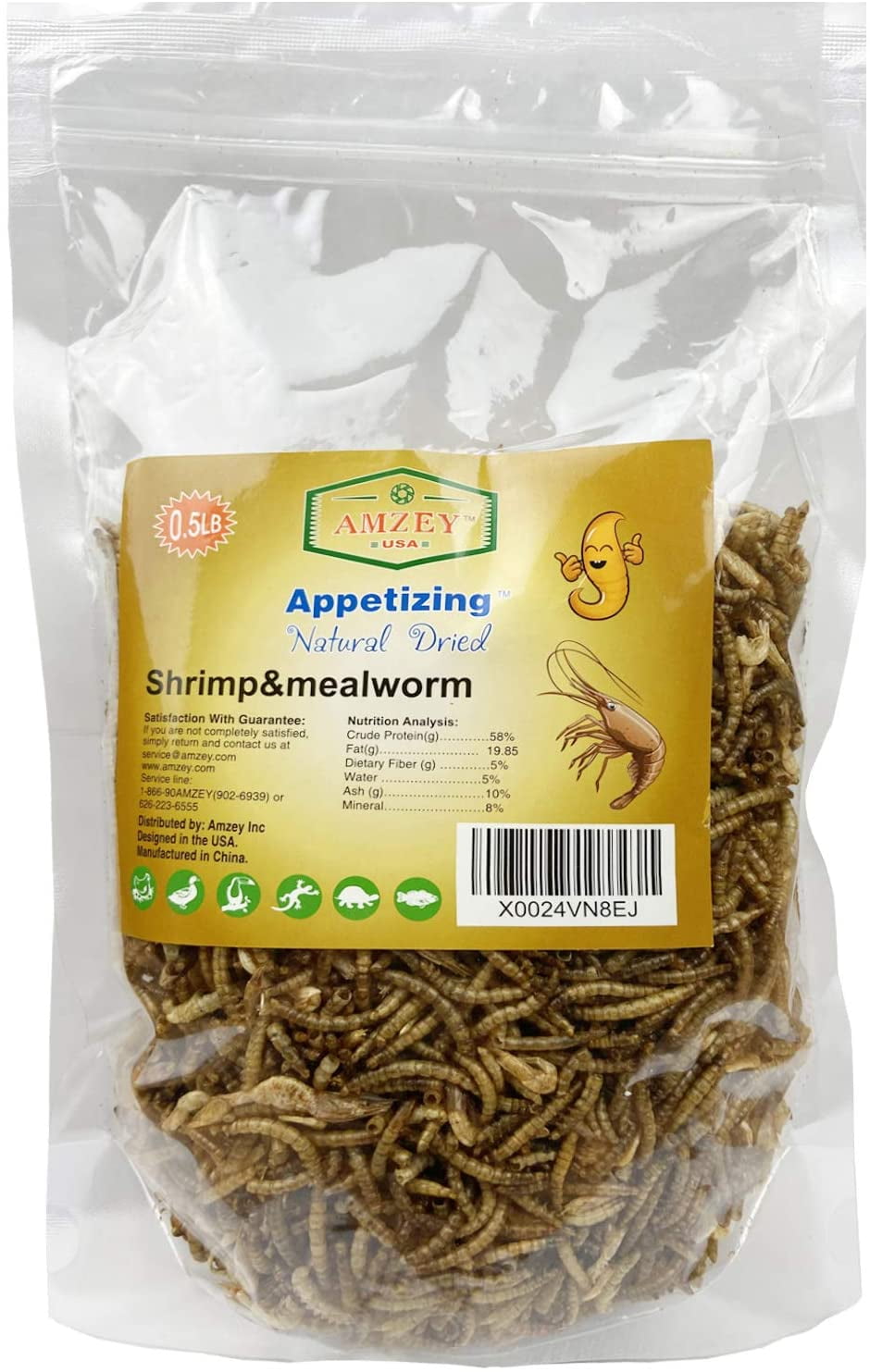 Food Mealworms Turtles 100 NonGMO Mealworm Treats for Birds Hamsters