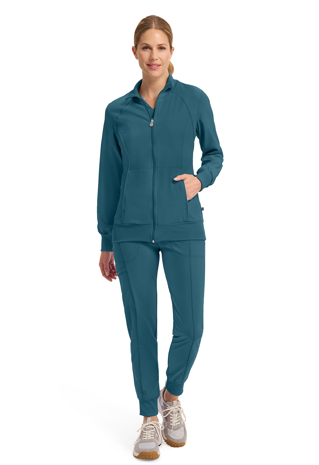 Infinity Cherokee Zip Front Scrub Jackets for Women, 4-Way Stretch Fabric, 2391A