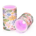 thumbnail image 7 of Yayeee Flameless Candles with Remote Flickering Battery Operated Multi Color Changing, Retro Pink Floral, 7 of 7